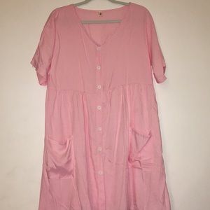 Pink smock dress